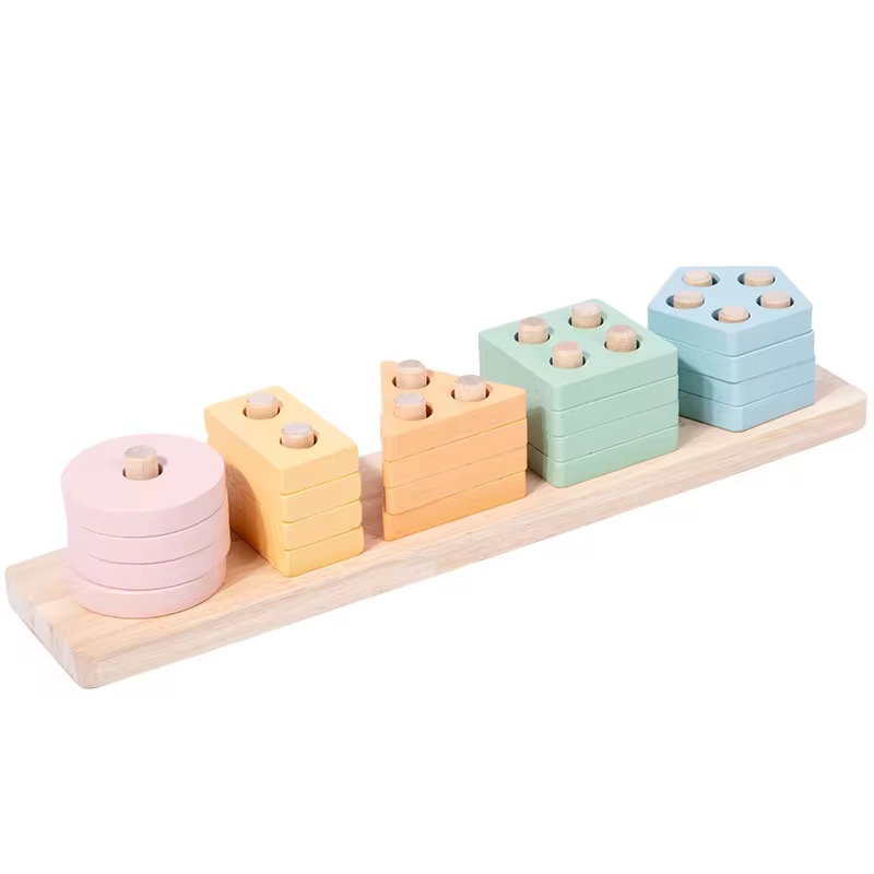 Pastel shapes sorting puzzle