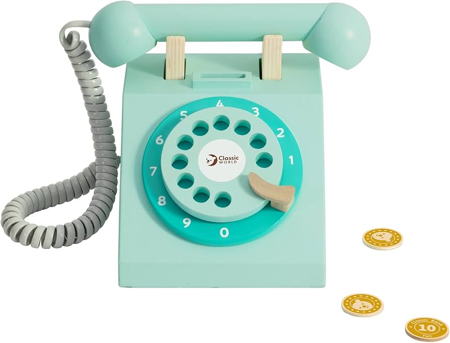 Vintage wood telephone