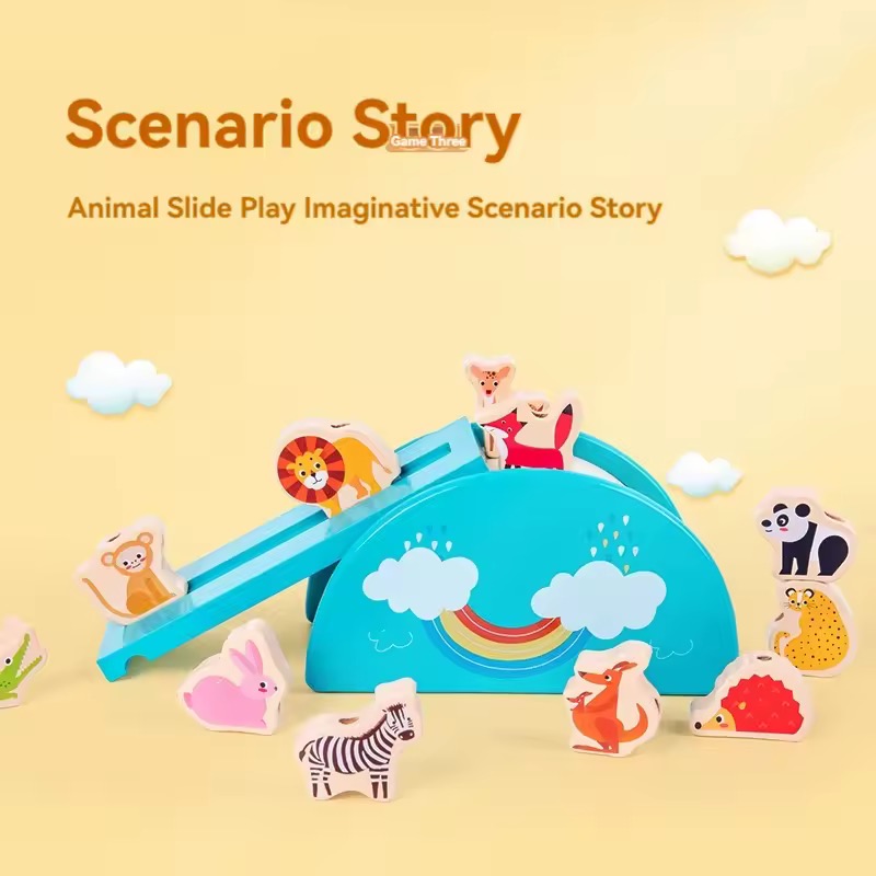 Animals lacing and balancing toy