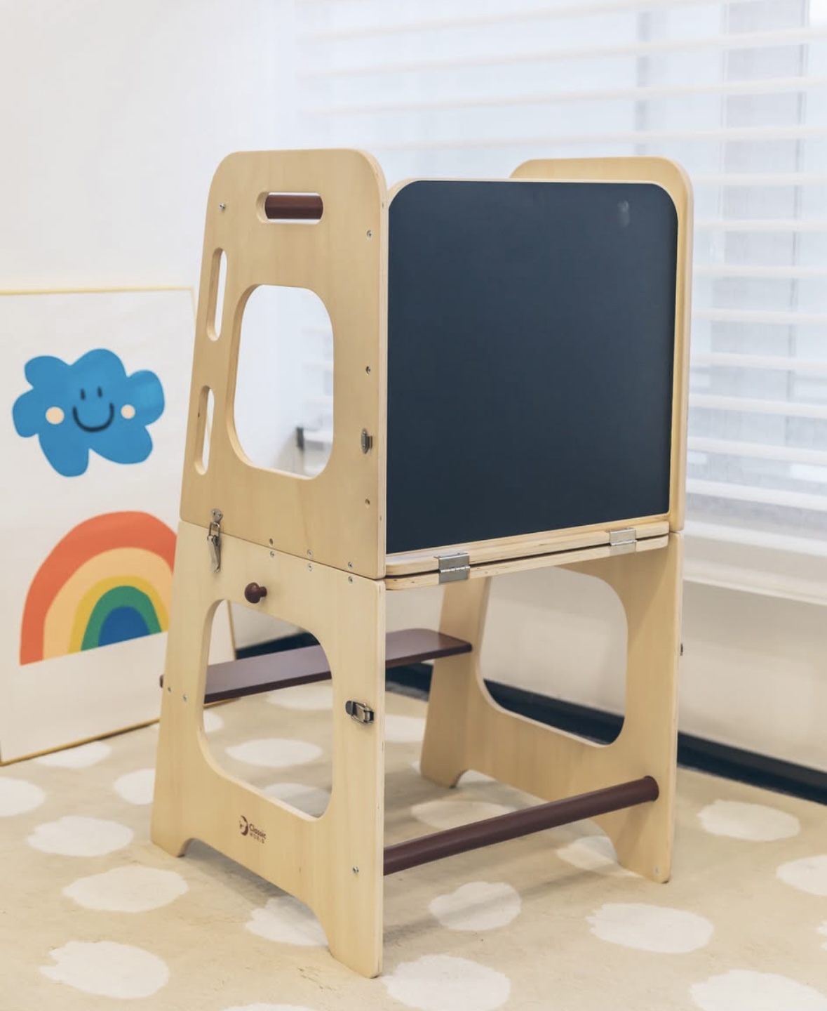 Convertible helper tower-table