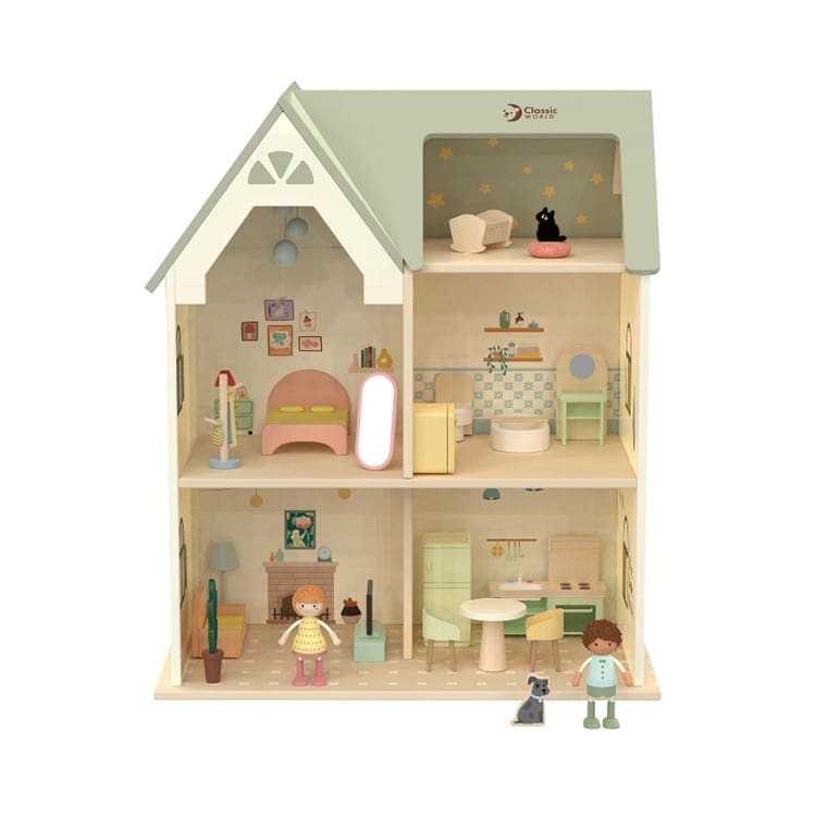 Wood doll house