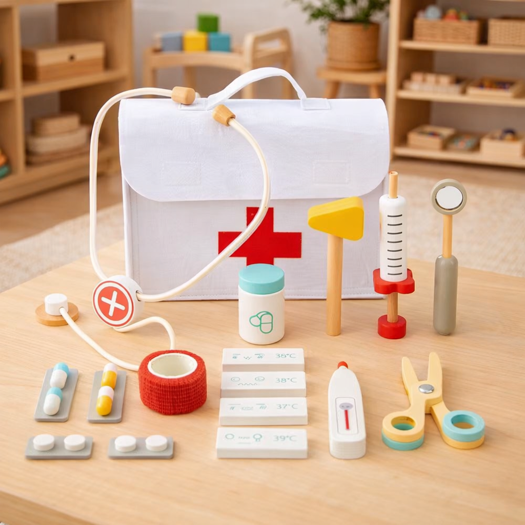 Wooden doctor set
