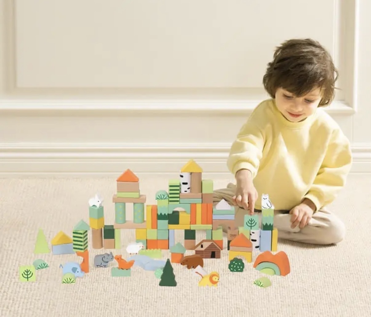 Large forest blocks-100pcs